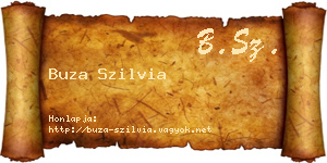 Buza Szilvia névjegykártya